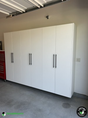 Residential Garage Cabinet Storage Solution in Meridian, Idaho