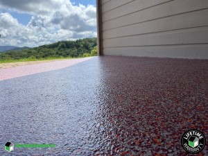 Residential Rear Patio Epoxy Flooring in Roanoke, Virginia