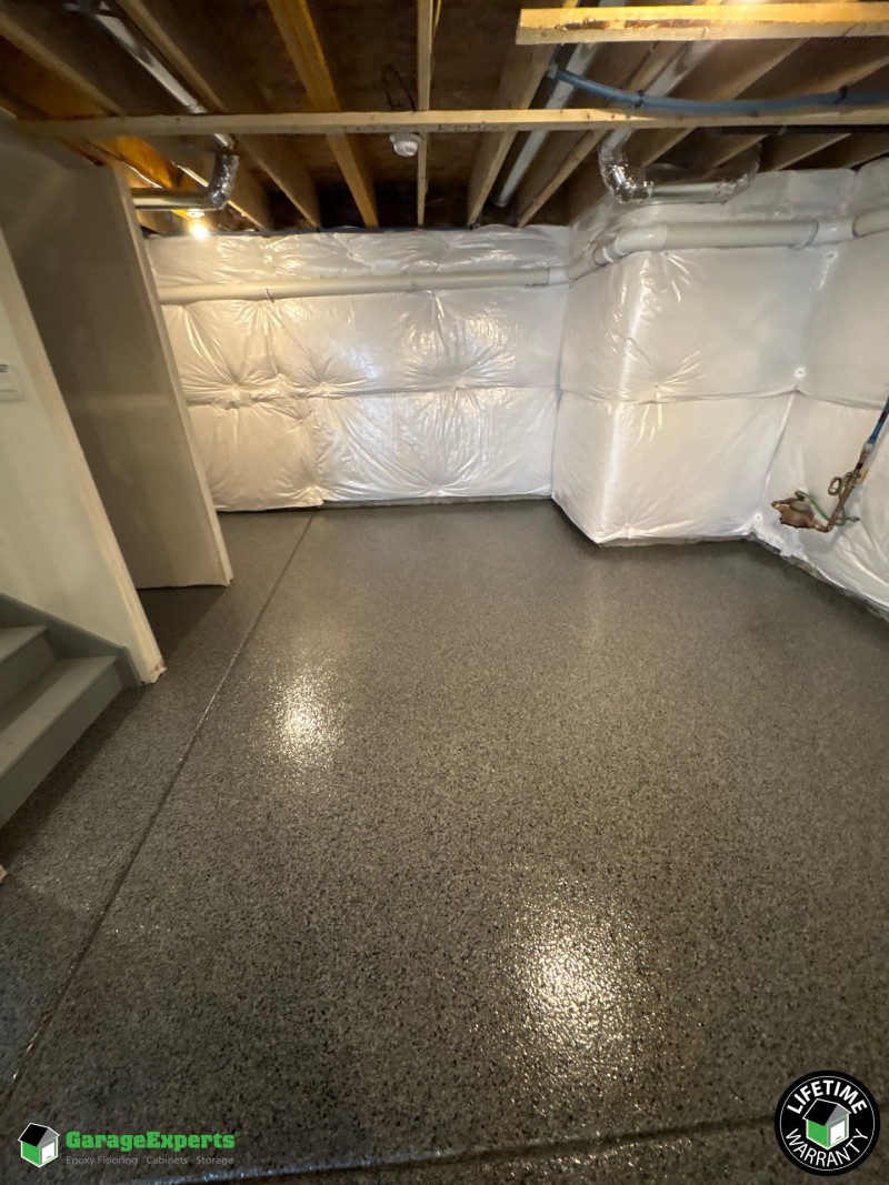 Residential Basement Epoxy Flooring in St Charles, Il