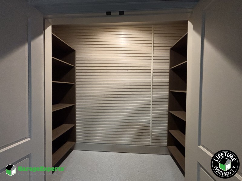 Residential Garage Epoxy Flooring and Cabinet Storage Solution in Fairfield, Tx