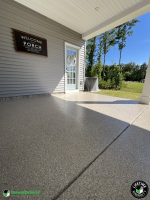 Residential Rear Patio Epoxy Flooring in New Kent, Virginia