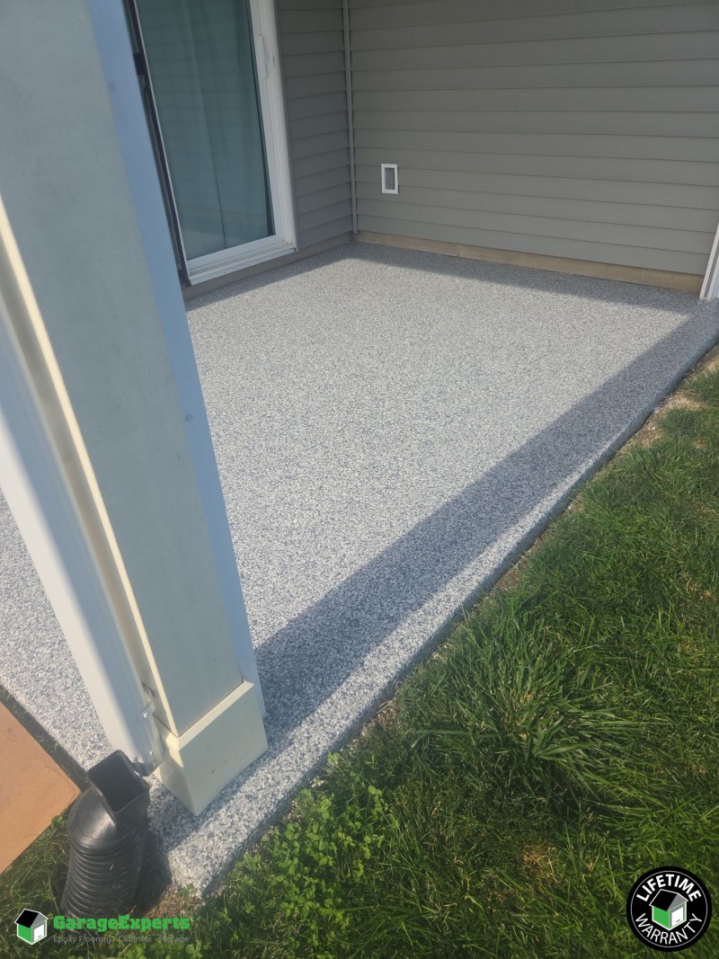 Residential Patio Epoxy Flooring in Huntington, In