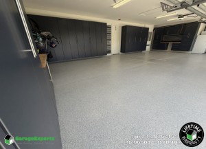 Residential Polyaspartic And Epoxy Flooring and Cabinet Storage Solution in Jupiter, Fl