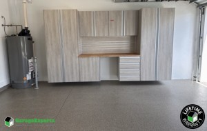 Residential Polyaspartic And Epoxy Flooring and Cabinet Storage Solution in Jupiter, Fl