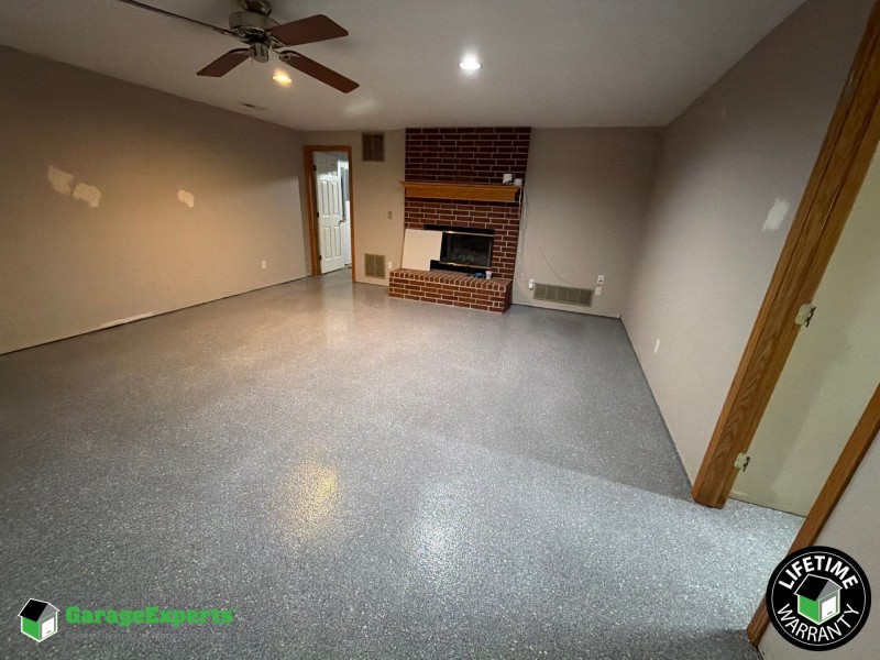 Residential Basement Epoxy Flooring in Valley Center, Ks