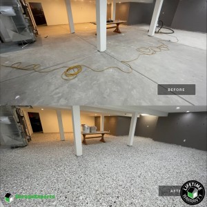 Residential Basement Epoxy Flooring in Valley City, Ohio
