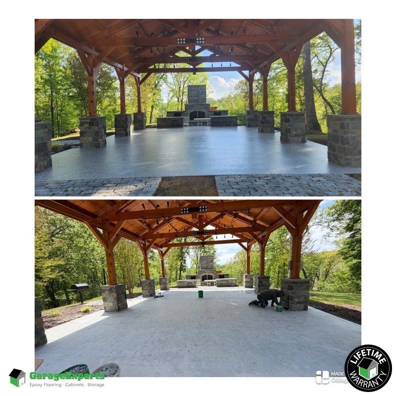 Commercial Outdoor Park Pavilion Epoxy Flooring in , Image