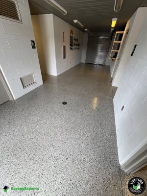 Commercial Pool Bathroom Epoxy Flooring in Wichita, Kansas