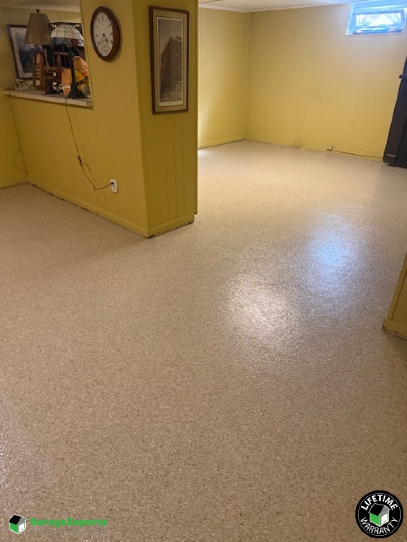 Residential Basement Epoxy Flooring in Evansville, In Image