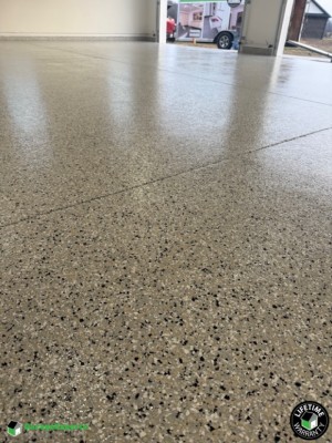 Residential 2 Car Garage Epoxy Flooring in Newburgh, In