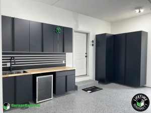 Residential Garage Epoxy Flooring and Cabinet Storage Solution in Huntsville, Al